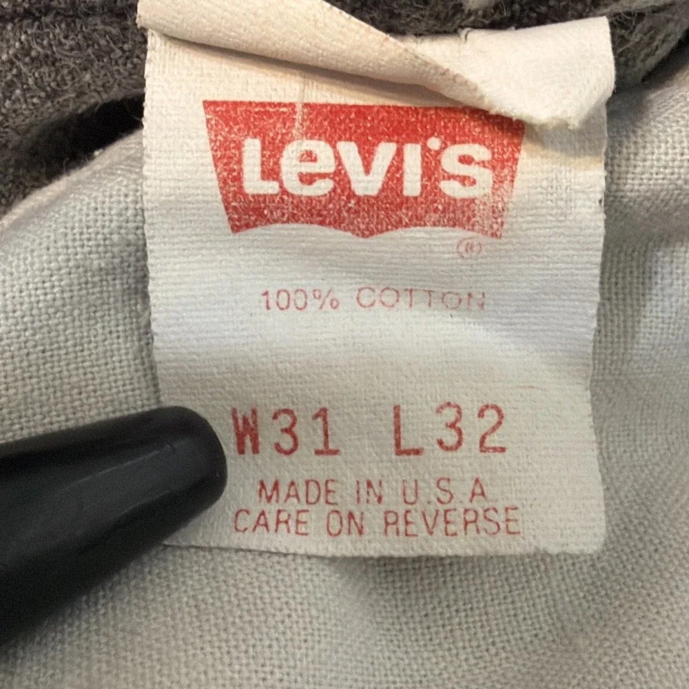 Vintage Levis 501 Jeans Mens 30x31 Gray Straight Button Fly 90s USA Tag 31x32